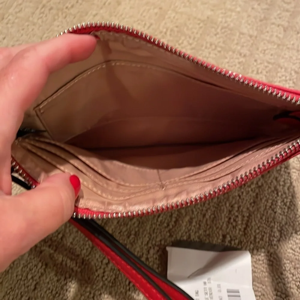 Guess Red Logo Wristlet